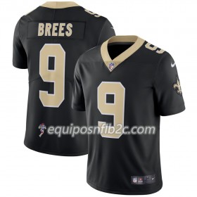 Camiseta Hombre NFL New Orleans Saints Drew Brees 9 Nike Negro